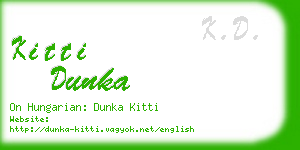 kitti dunka business card